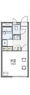 レオパレスパラディ【2階】の間取り