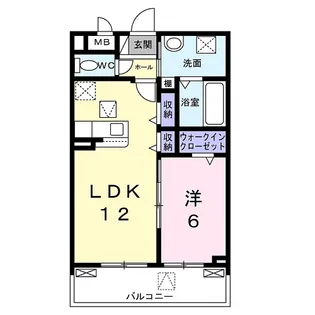 フルール アムール【1階】の間取り