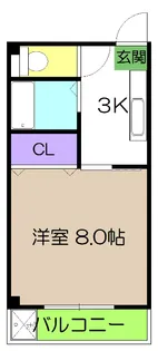 カミムラハイツ【3階】の間取り