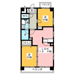 ヴェルデ梅ヶ丘【1階】の間取り