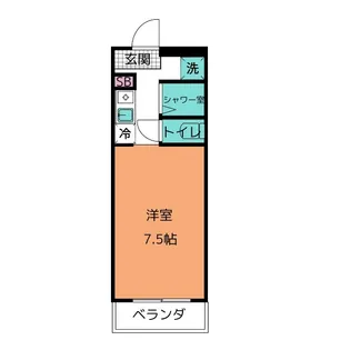 パールマンション社台【4階】の間取り