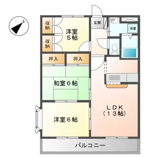 フォレストハイムD【2階】の間取り