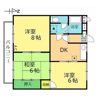 エトアール浜田【1階】の間取り