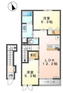 ティエード【2階】の間取り