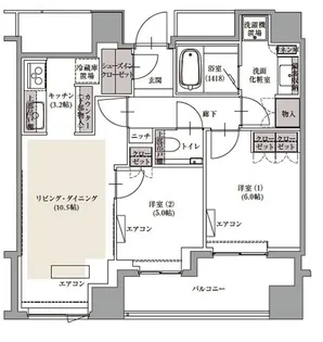 東京都千代田区四番町【マンション】の間取り