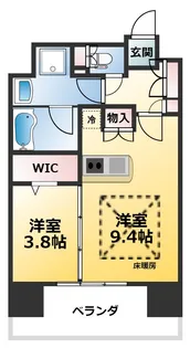 1LDKの間取り画像