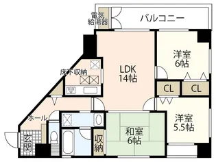 サウスウエストプラザ【2階】の間取り