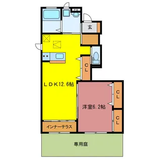 サザンアーブル【1階】の間取り