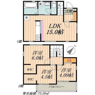 愛知県名古屋市中川区一色新町2【一戸建】の間取り