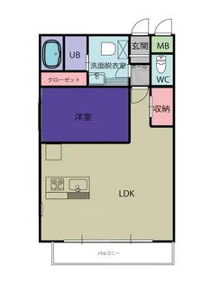 エクセルカゴハラ【1階】の間取り