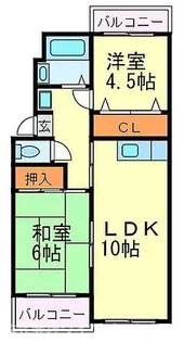 福岡県福岡市南区老司3【マンション】の間取り