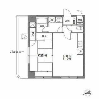 埼玉県草加市瀬崎1【マンション】の間取り