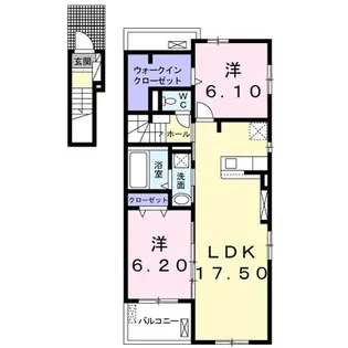 大阪府八尾市沼2【アパート】の間取り