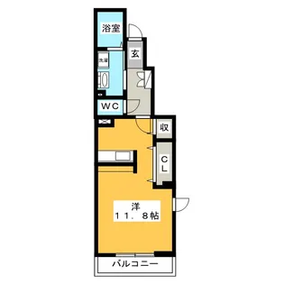 プリムローズA【1階】の間取り