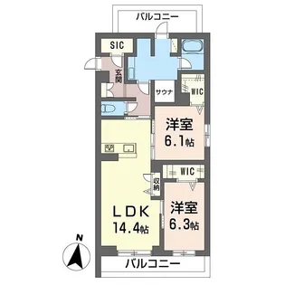 ウェルビー【2階】の間取り