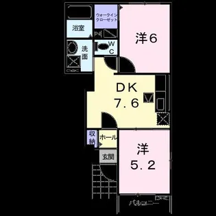 熊本県菊池市隈府【アパート】の間取り