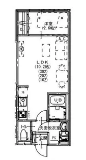 KEIAI RESIDENCE 蒲生【1階】の間取り