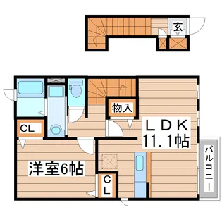 レジデンス安養寺【2階】の間取り