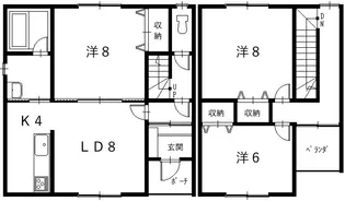 北海道河東郡音更町宝来東町南1【一戸建】の間取り