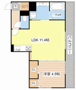 シャルール【1階】の間取り