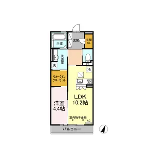 KMT沙稀【1階】の間取り