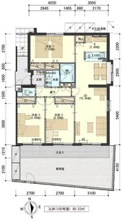 アヴィサーシャフローラ【1階】の間取り