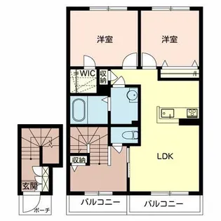 シャーメゾンMSK【2階】の間取り