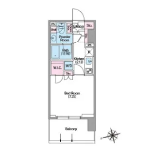 東京都新宿区新宿7【マンション】の間取り