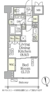 東京都新宿区東五軒町【マンション】の間取り