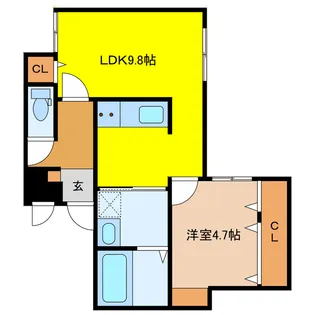 北海道千歳市幸町2【マンション】の間取り