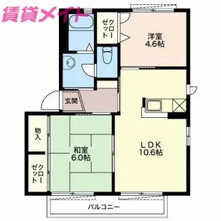 シダー’Sグランデ B【1階】の間取り