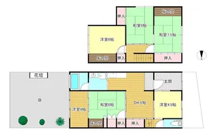 京都府京都市左京区下鴨貴船町【一戸建】の間取り