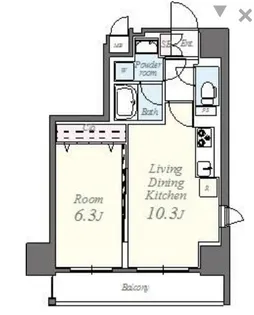 コンパル汐留【12階】の間取り