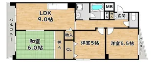エスポワール【3階】の間取り