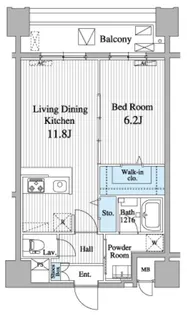 riviere Nihonbashi 【リヴィェ日本橋】【10階】の間取り