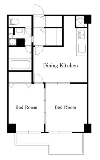 東海ミタカマンション【2階】の間取り