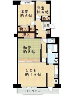 マンハイム奈良【1階】の間取り