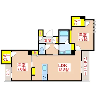 シャーメゾンプレミア鹿児島駅前【3階】の間取り