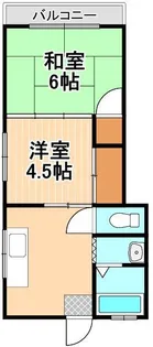岸ペナテス【2階】の間取り
