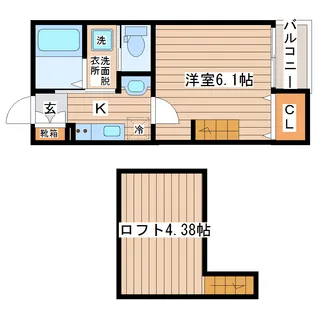 Rachel(レイチェル)【1階】の間取り