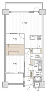 芝公園アパートメント【4階】の間取り