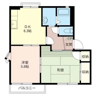 ハイツ タカヤシキ B【2階】の間取り
