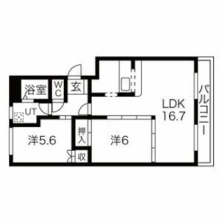 シャローム21トクダ【2階】の間取り
