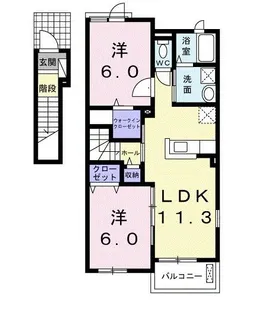 スリズエI【2階】の間取り