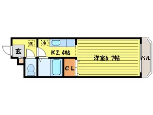 シティクレヴァライフ【4階】の間取り