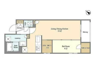 東京都目黒区中町1【マンション】の間取り