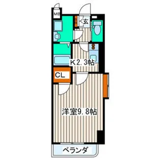 アンソレイユ河原町【5階】の間取り