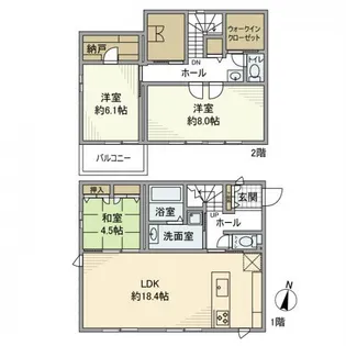 茨城県稲敷郡阿見町大字荒川本郷【一戸建】の間取り