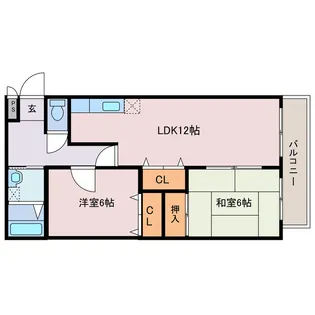 メールハイツ滝尾【3階】の間取り