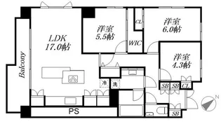 HF辻堂レジデンス【2階】の間取り
